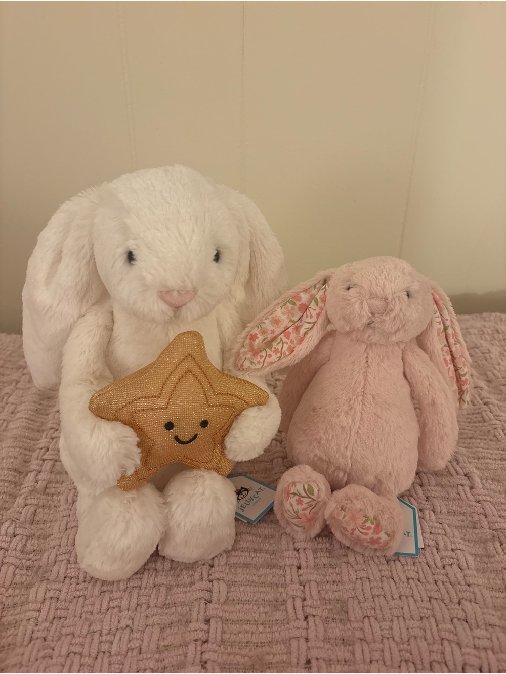 Jellycat small blossom blush bunny cherry
